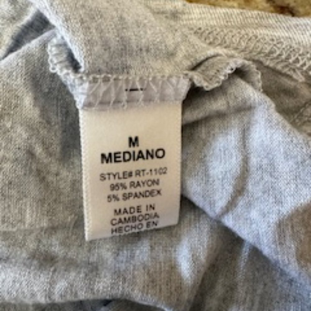 Grey V Neck Hi/Lo Shirt  (2) - Picture 5 of 5